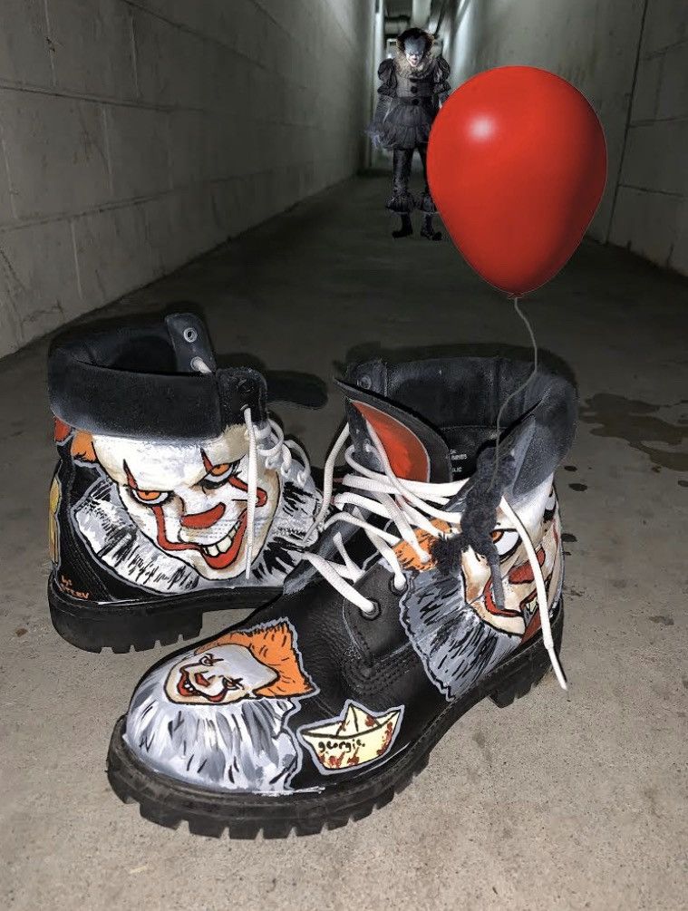 Timberland 🎈 Custom ‘IT’ pennywise Timberlands Size US 9 / EU 42 - 1 Thumbnail