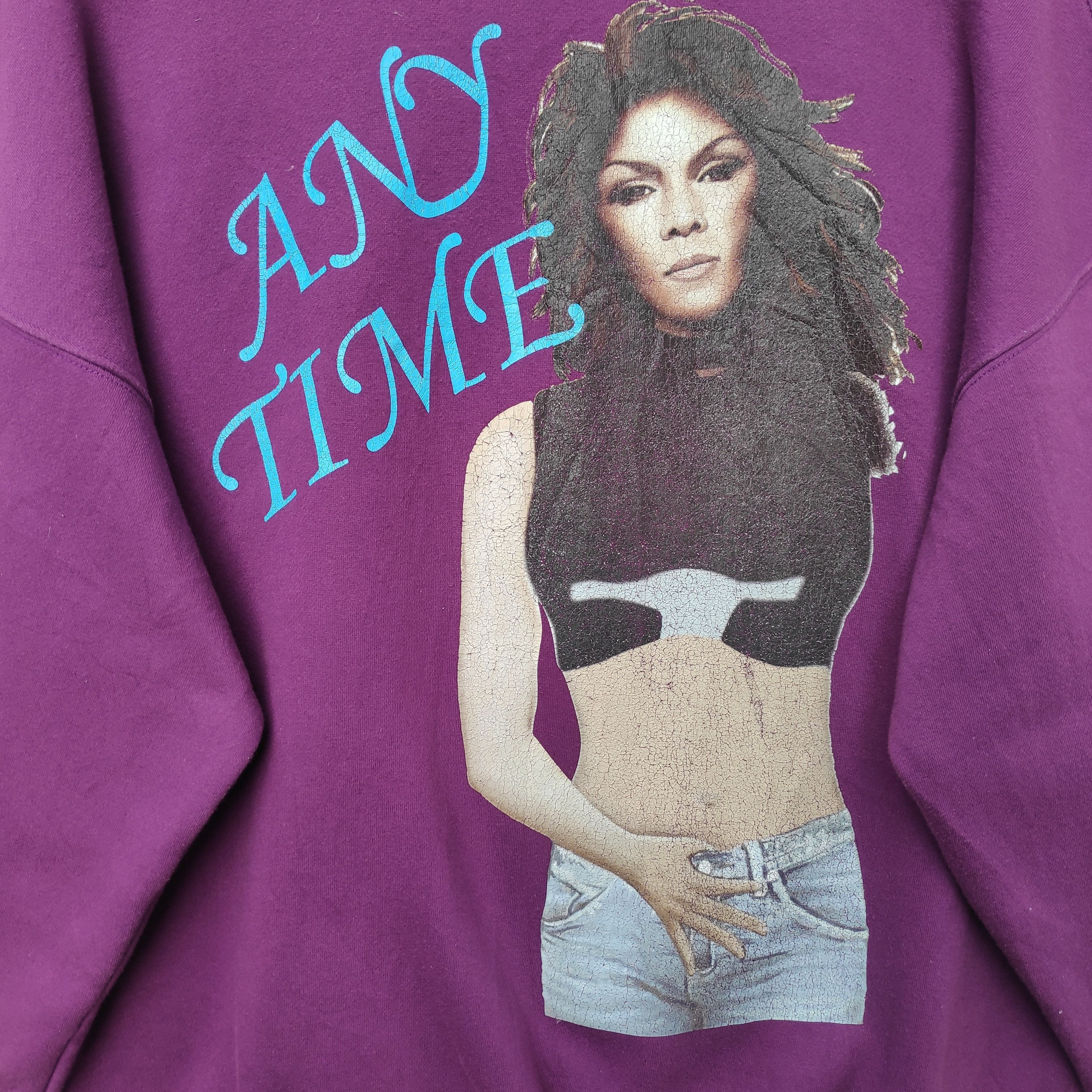Band Tees Janet Jackson American singer Sweatshirt Purple XL size Size US XL / EU 56 / 4 - 5 Thumbnail