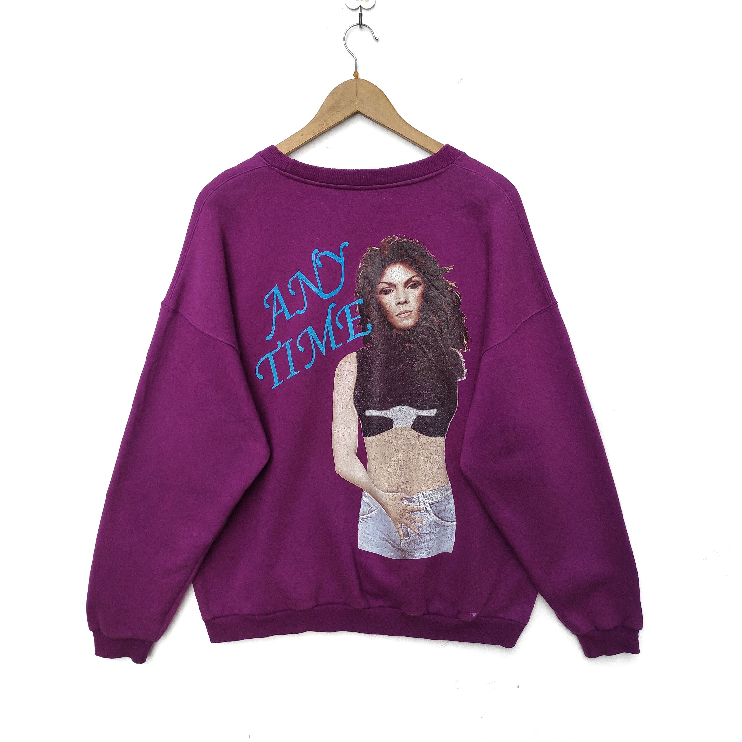Band Tees Janet Jackson American singer Sweatshirt Purple XL size Size US XL / EU 56 / 4 - 2 Thumbnail