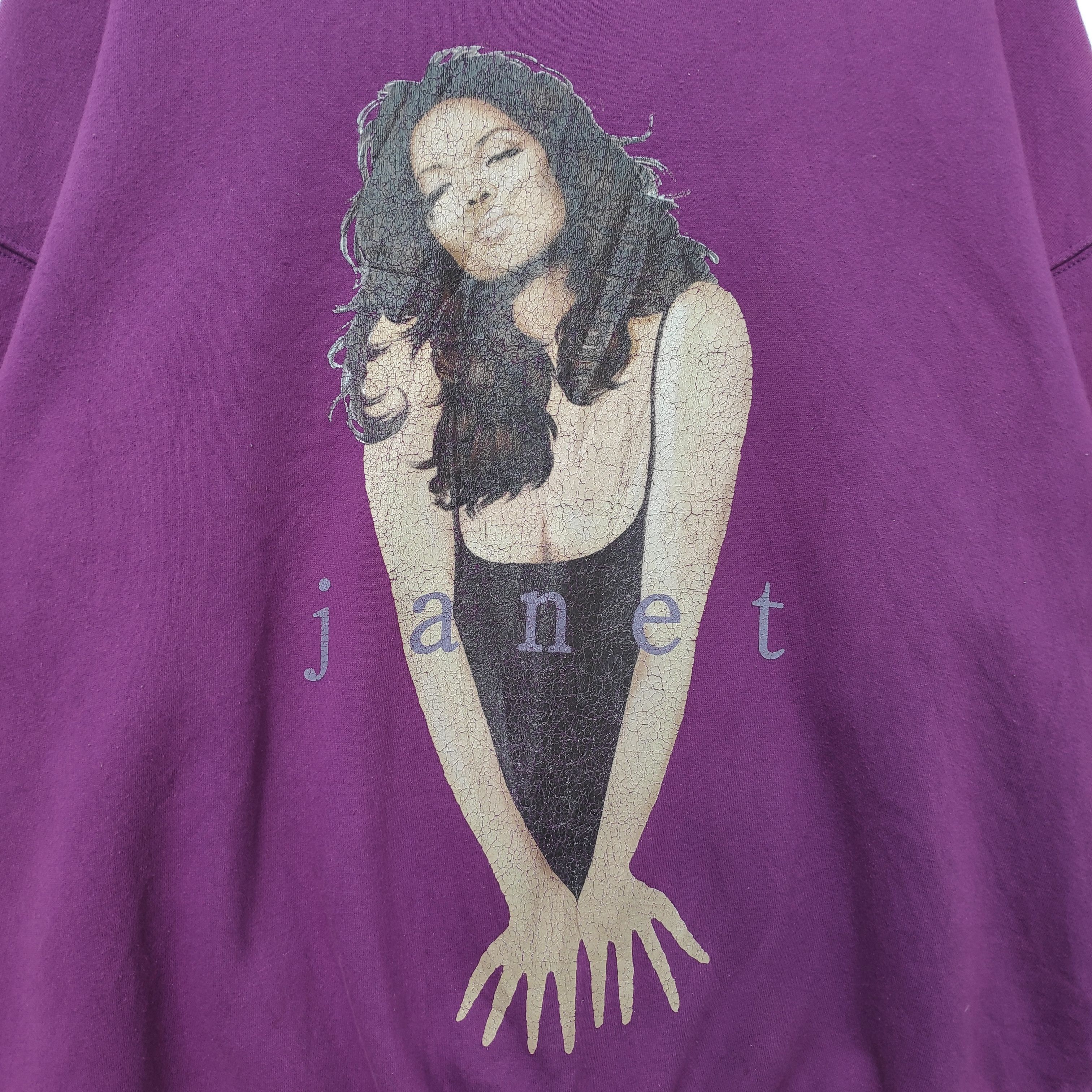 Band Tees Janet Jackson American singer Sweatshirt Purple XL size Size US XL / EU 56 / 4 - 4 Thumbnail