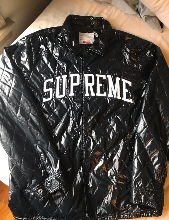 supreme Quilted Arc Logo Coaches Jacket-