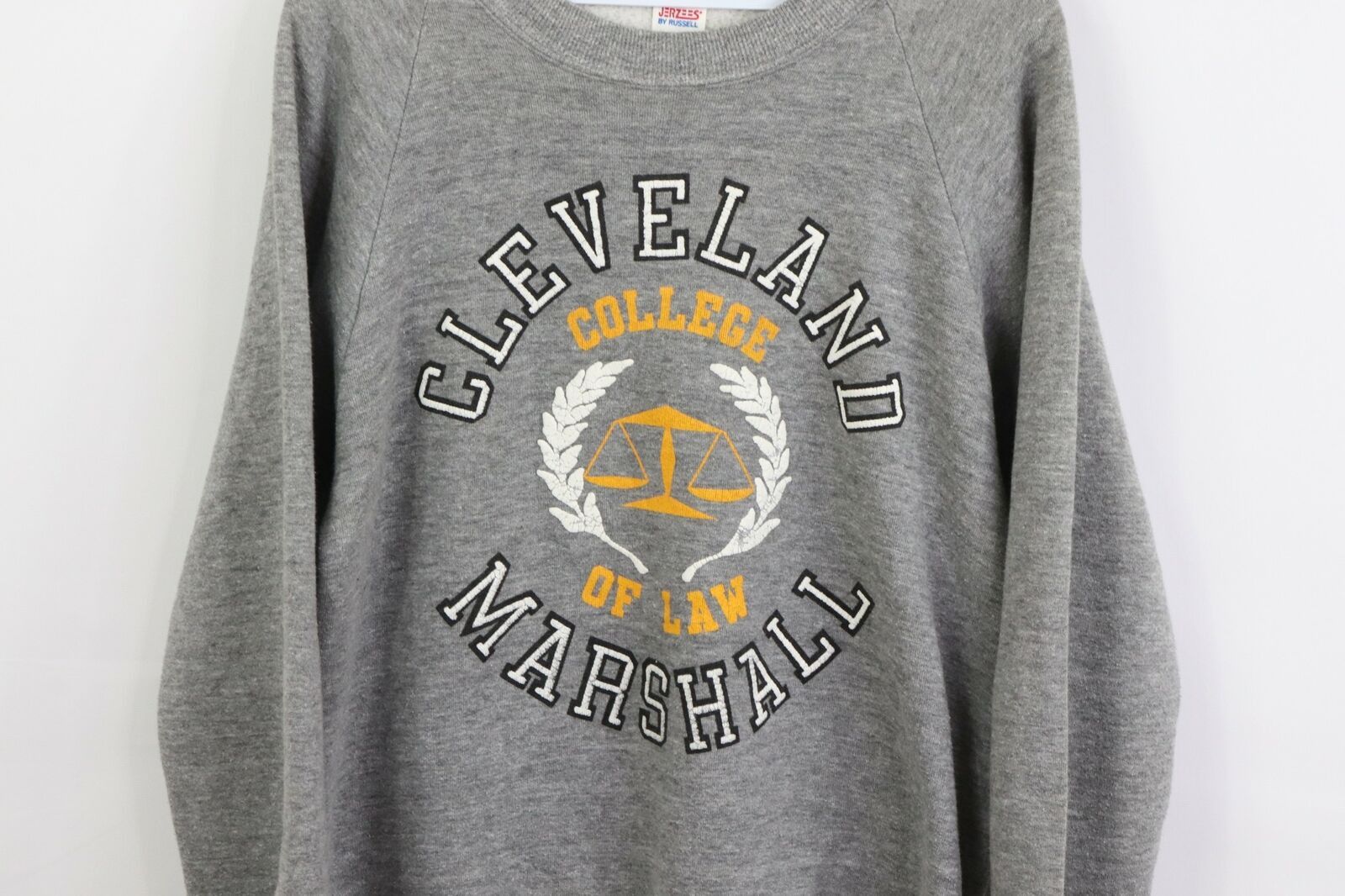 Jerzees Vintage 70s Russell Mens Cleveland Marshall Sweater Size US M / EU 48-50 / 2 - 4 Thumbnail