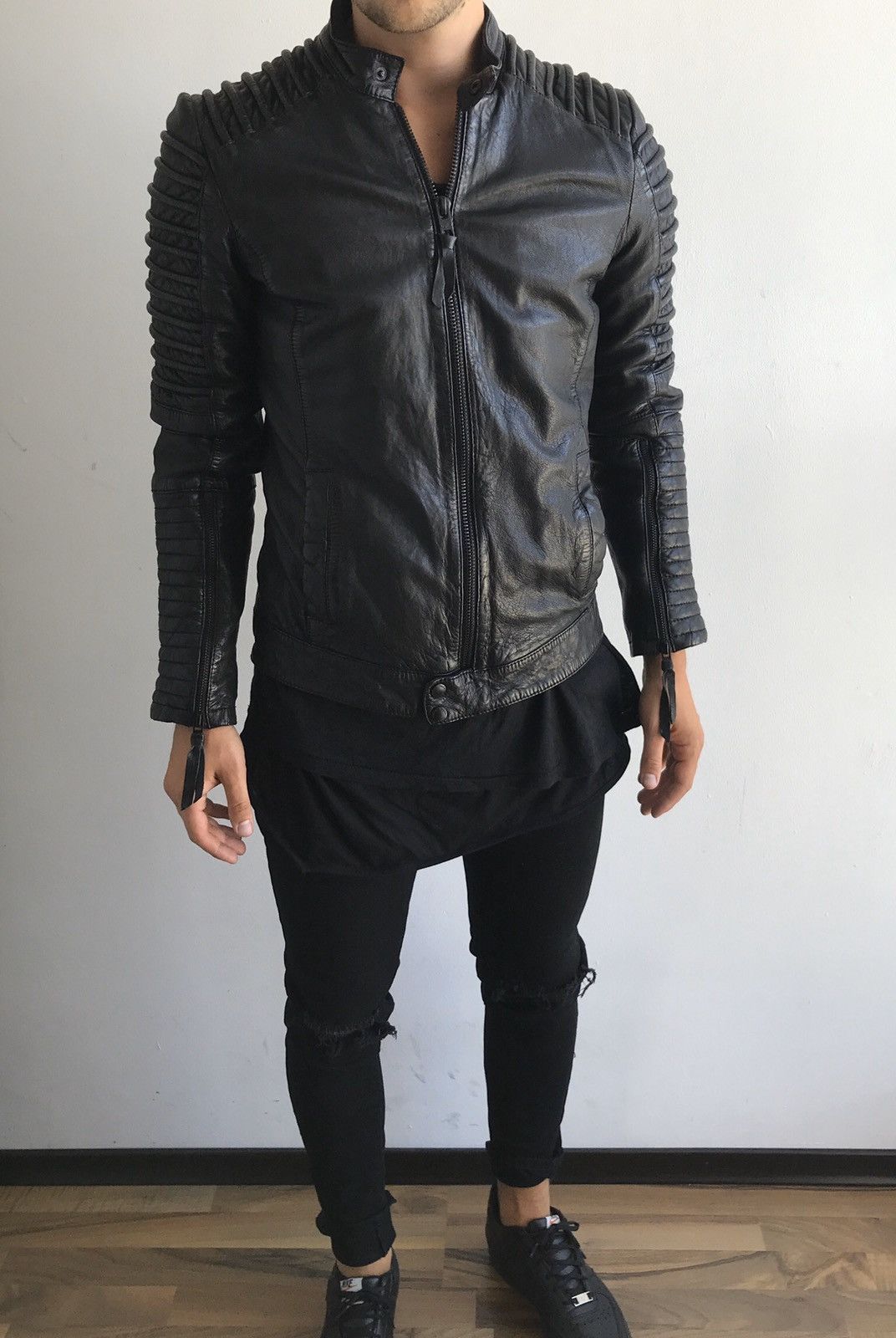 New Tigha Leather jacket S M L XL XXL black Leather Jackets