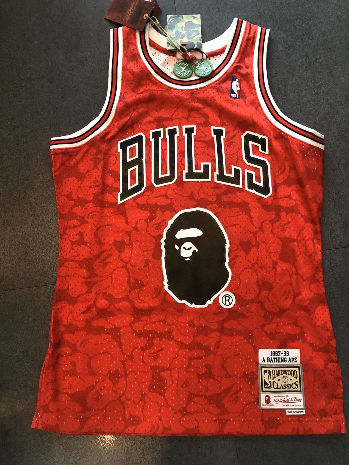 NBA JERSEY CHICAGO BULLS BAPE NO. 93