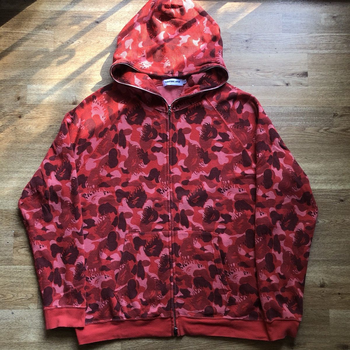 Bape Bape thermal flaming color full zip | Grailed