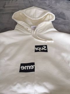 Comme Des Garcons Supreme Split Box Logo Hoodie | Grailed