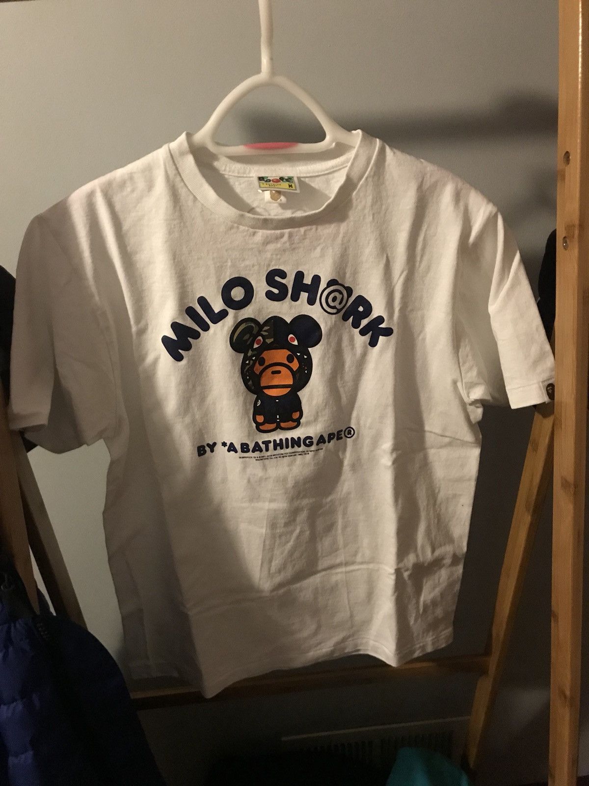 BAPE Baby Milo Bearbrick Shark Tee M (Medicom) White Men's - US