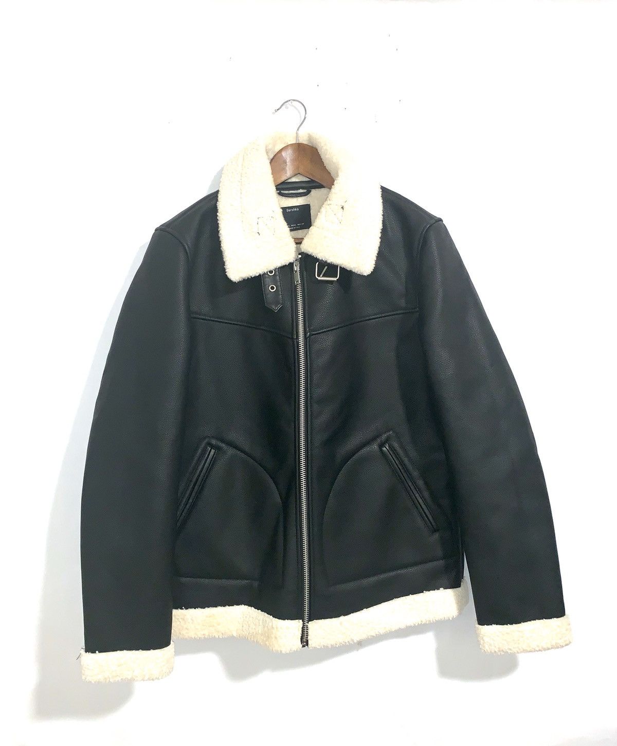 Vintage Vintage Bershka Faux Leather Jacket | Grailed