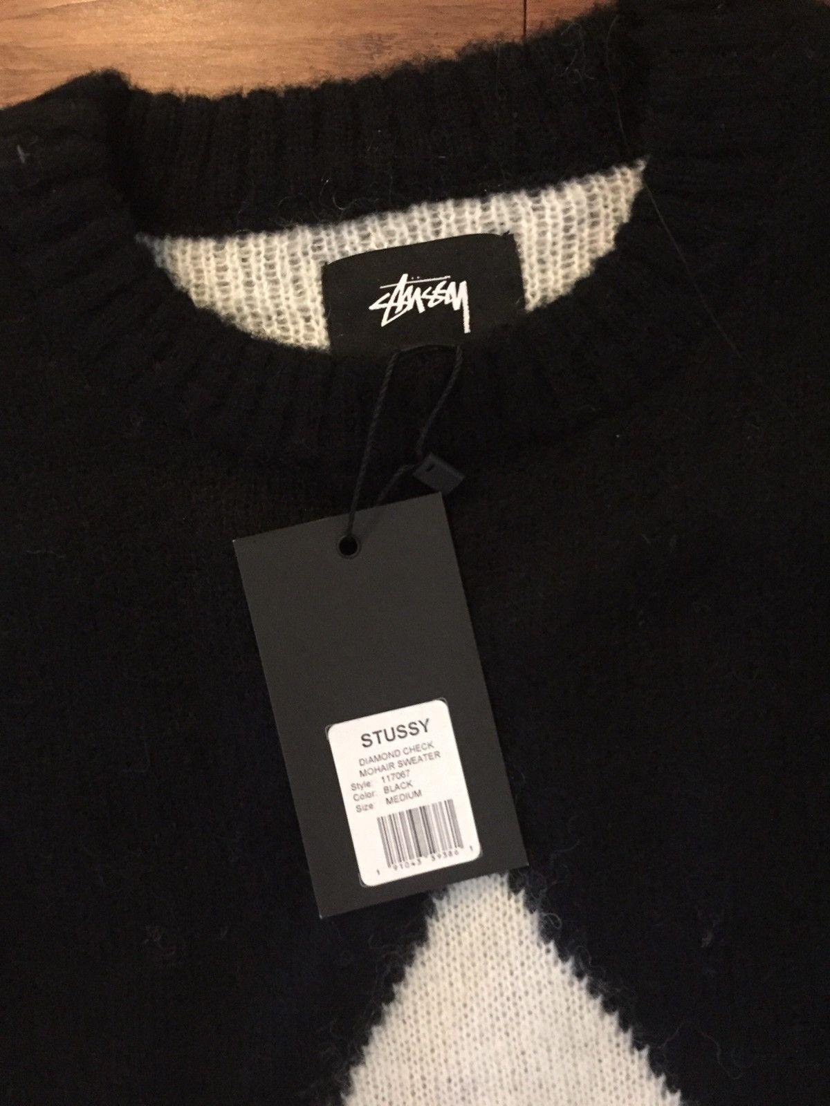 Stussy Diamond Check Mohair Sweater | Grailed