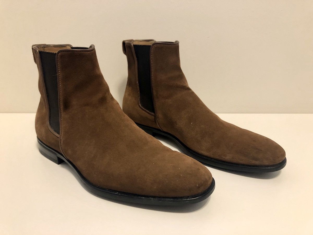 Aquatalia Men s Adrian Weatherproof Suede Chelsea Boots Grailed