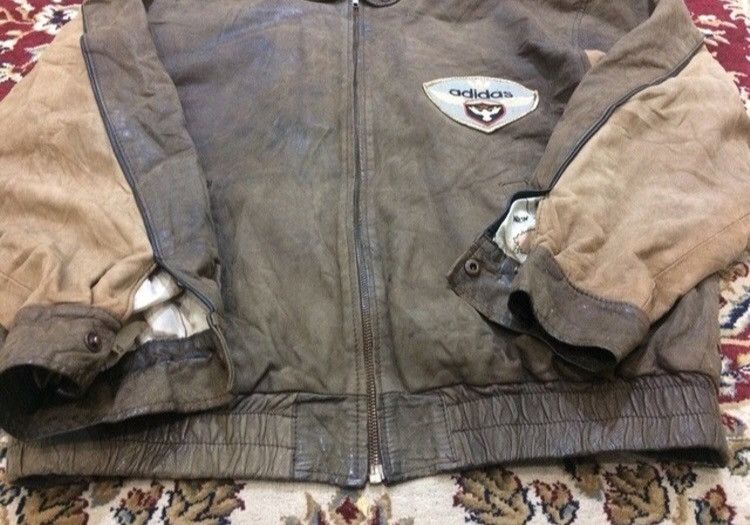 Adidas × Alpha Industries 🔥Vintage🔥 adidas Flight leather jacket 1943 air borne Size US XL / EU 56 / 4 - 7 Thumbnail