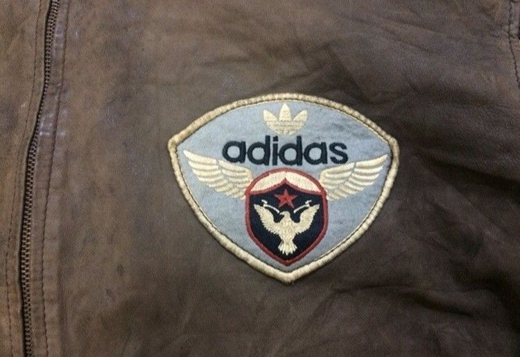 Adidas × Alpha Industries 🔥Vintage🔥 adidas Flight leather jacket 1943 air borne Size US XL / EU 56 / 4 - 5 Thumbnail