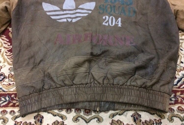 Adidas × Alpha Industries 🔥Vintage🔥 adidas Flight leather jacket 1943 air borne Size US XL / EU 56 / 4 - 10 Thumbnail