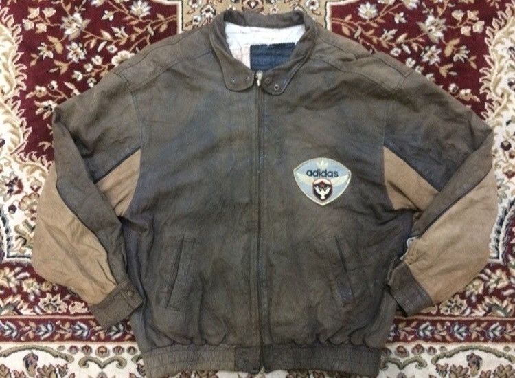 Adidas × Alpha Industries 🔥Vintage🔥 adidas Flight leather jacket 1943 air borne Size US XL / EU 56 / 4 - 4 Thumbnail