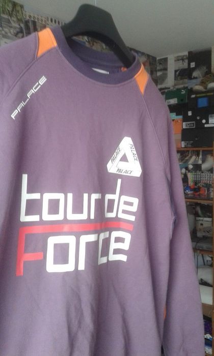 Palace Palace tour de force crew purple | Grailed