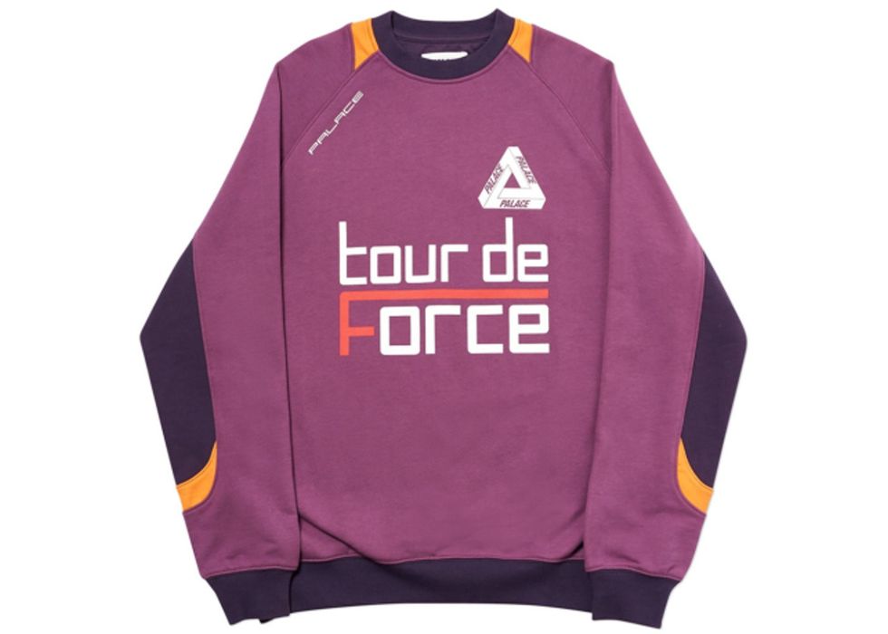 Palace Palace tour de force crew purple | Grailed