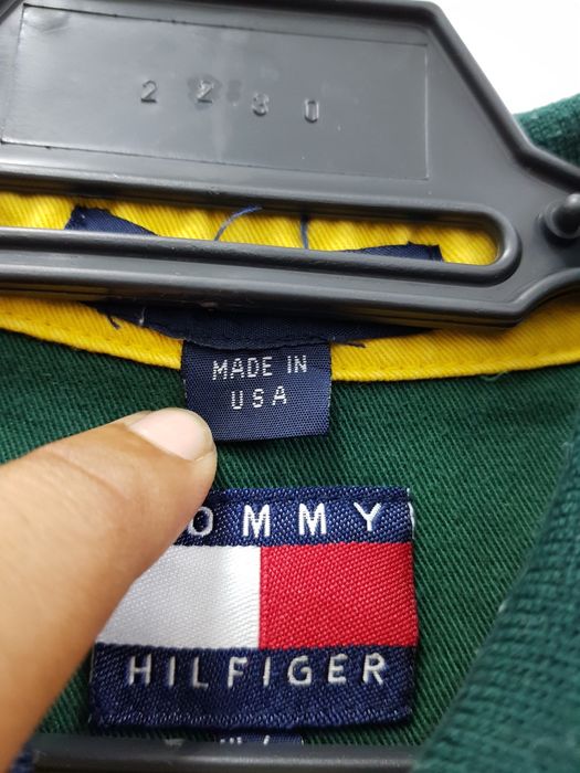 VTG Tommy Hilfiger USA Sailing Gear Colour Block Big Logo 