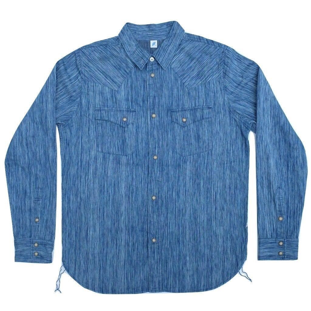 Pure Blue Japan 6oz Kasuri Selvedge Chambray Shirt – Indigo