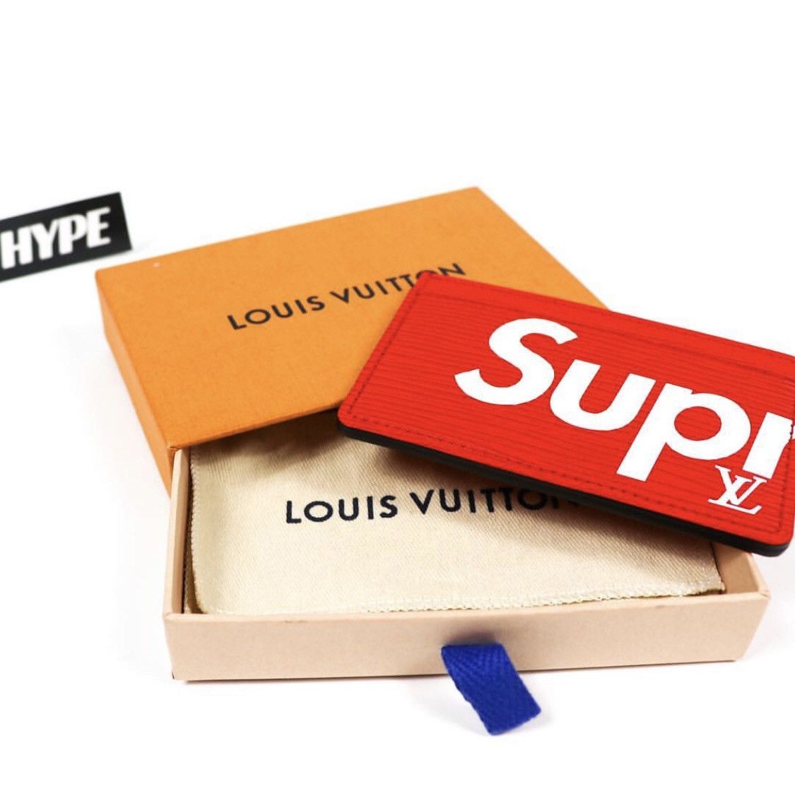 LOUIS VUITTON X SUPREME Epi Card Holder Red 1307628