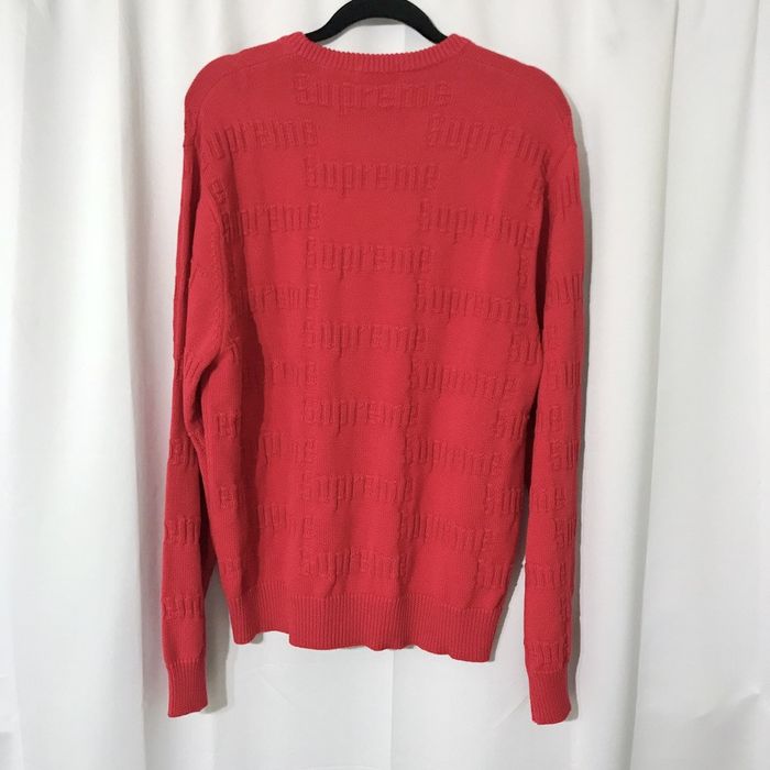 Supreme raised best sale logo sweater