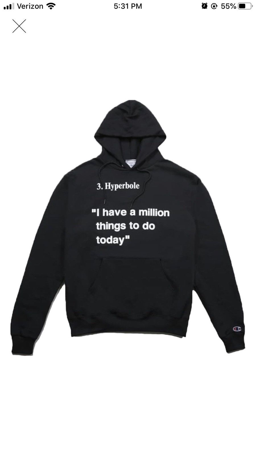 Virgil Abloh Virgil Abloh x MCA Hyperbole hoodie | Grailed