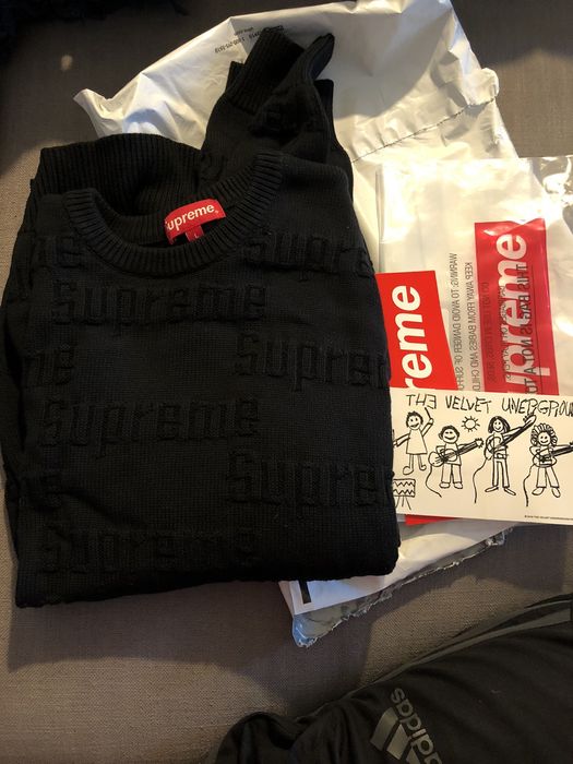 Supreme Supreme Raised Logo Sweater | Grailed