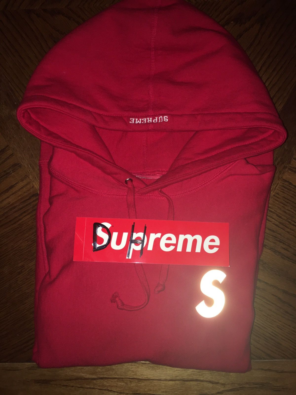Supreme 3M Reflective S Logo Hoodie - Red Size US M / EU 48-50 / 2 - 1 Preview