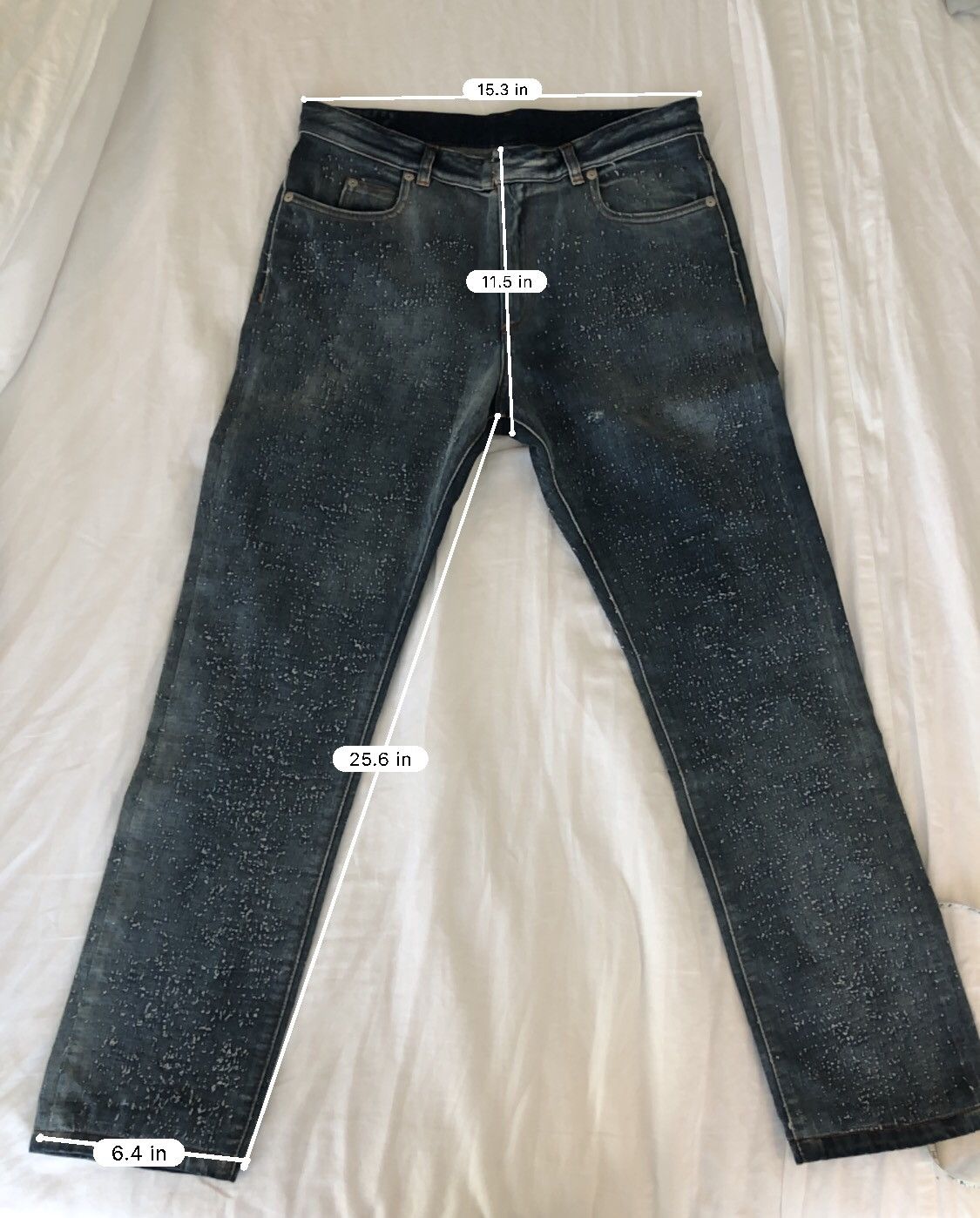 Maison Margiela Mason margiela light blue PILLING jeans | Grailed