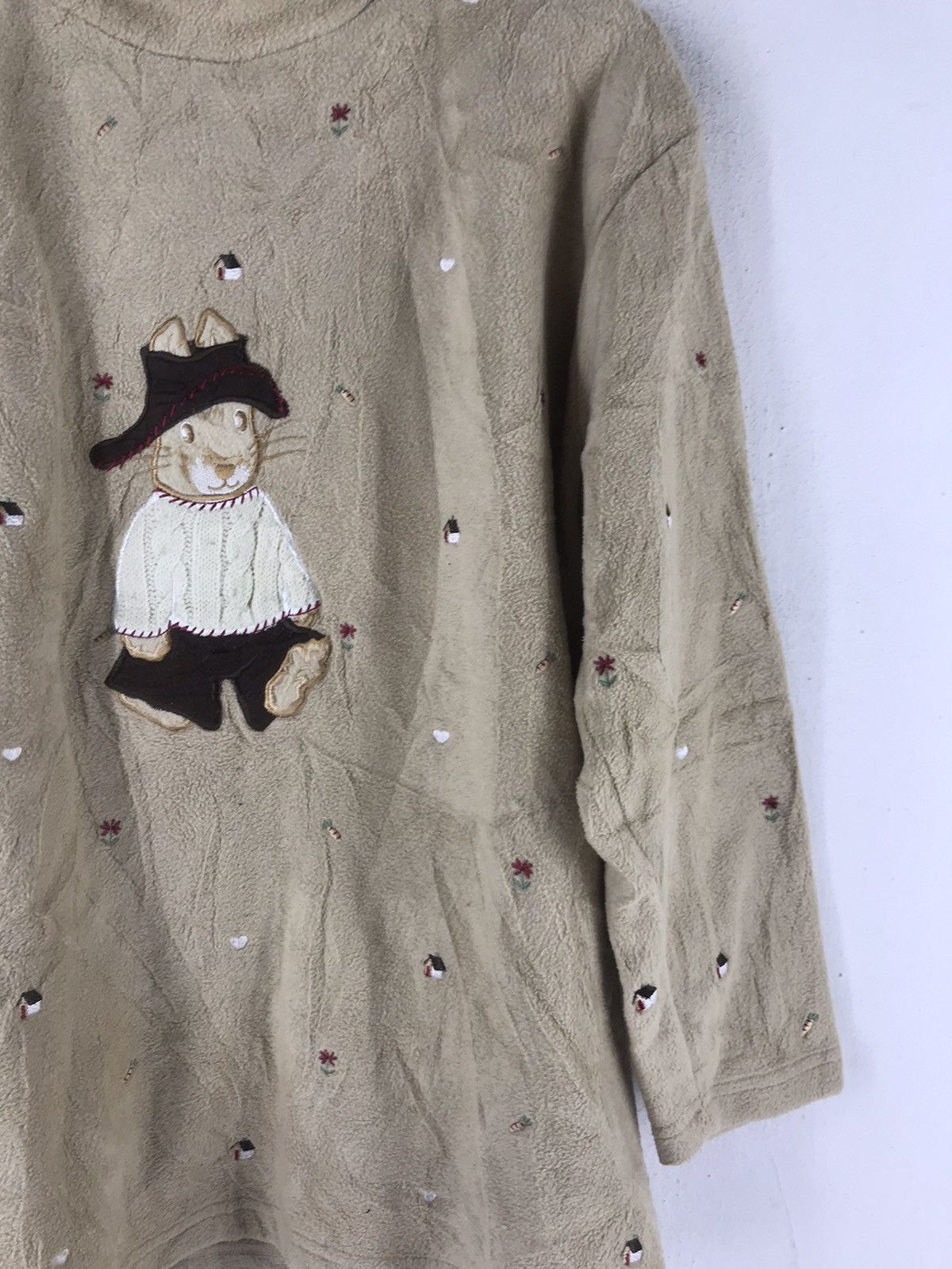 Japanese Brand SWEATSHIRT FLEECE CONNIE LUIS RABBIT EMBROIDERY Size US M / EU 48-50 / 2 - 7 Thumbnail