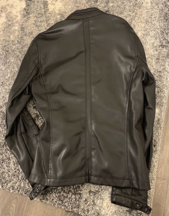 Zara Zara Man PU Black Leather Jacket | Grailed