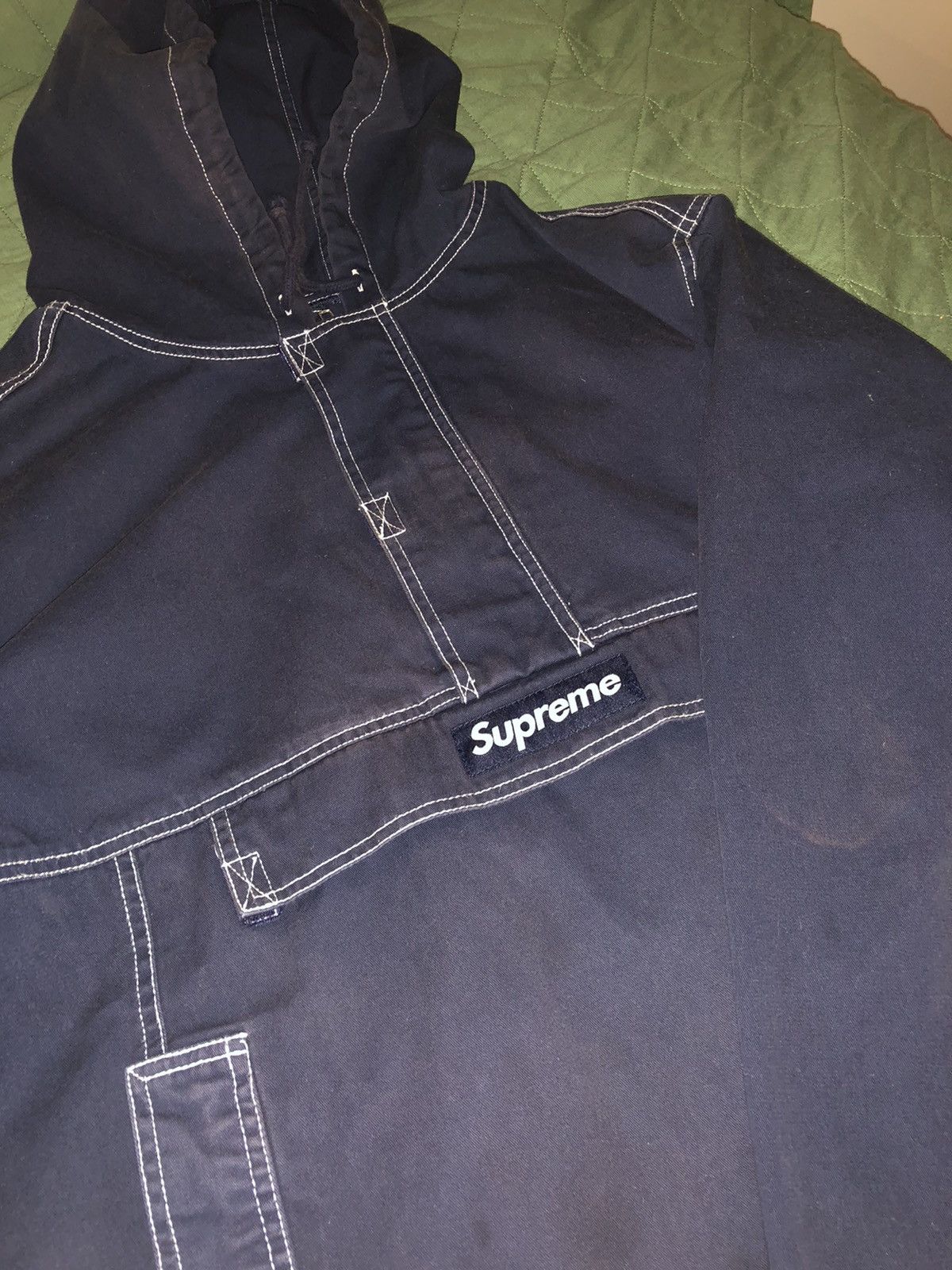 Supreme Crinkle Anorak Navy