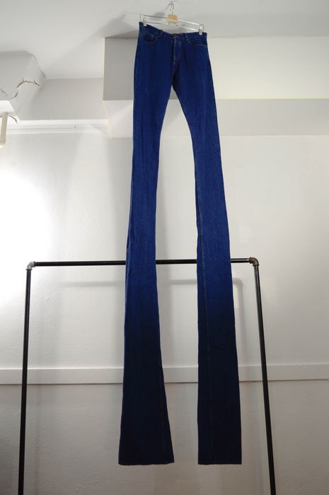 Y. Project Navy Extra Long Fold Jeans in Blue for Men