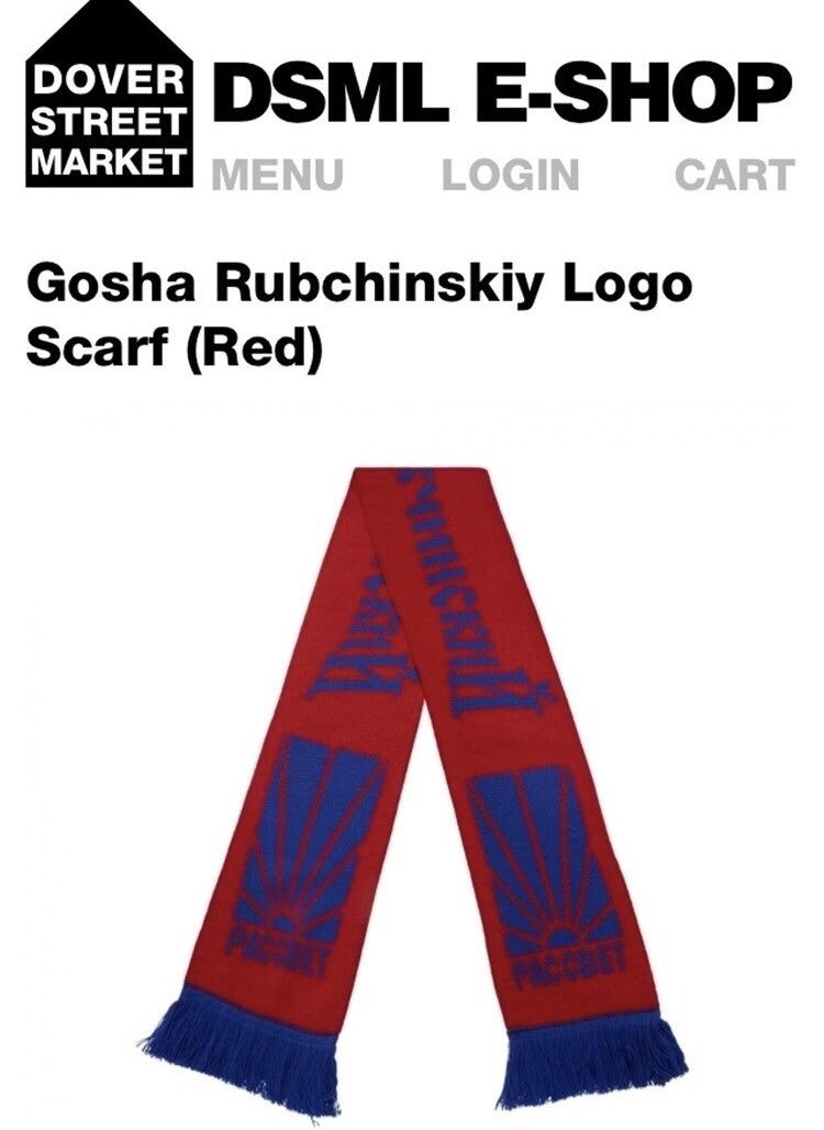 Gosha Rubchinskiy Red Blue Paccbet Scarf Fw16 Size ONE SIZE - 5 Thumbnail