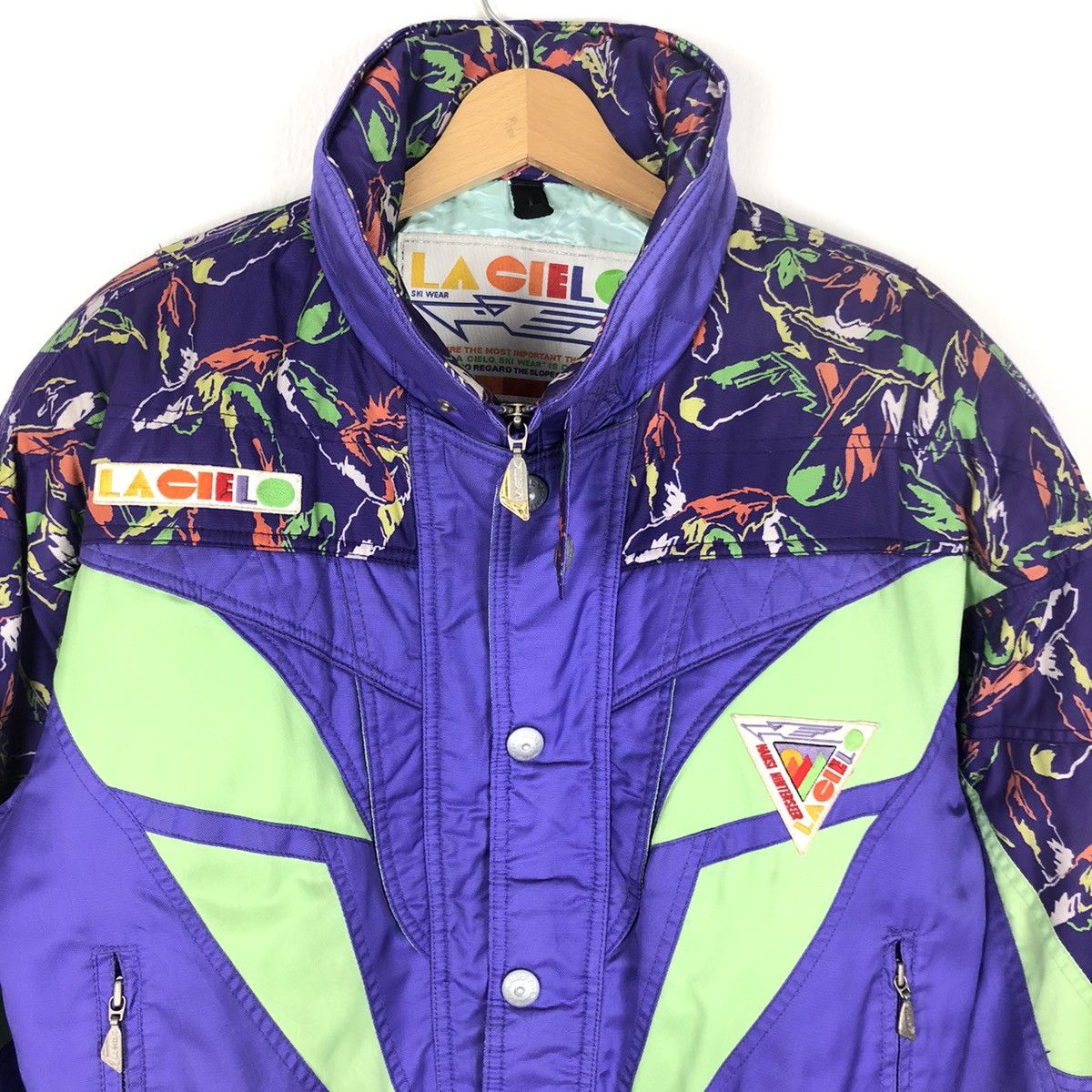 Vintage Lacielo Multicolour Embroidery Skiwear Jacket Size US XL / EU 56 / 4 - 5 Thumbnail