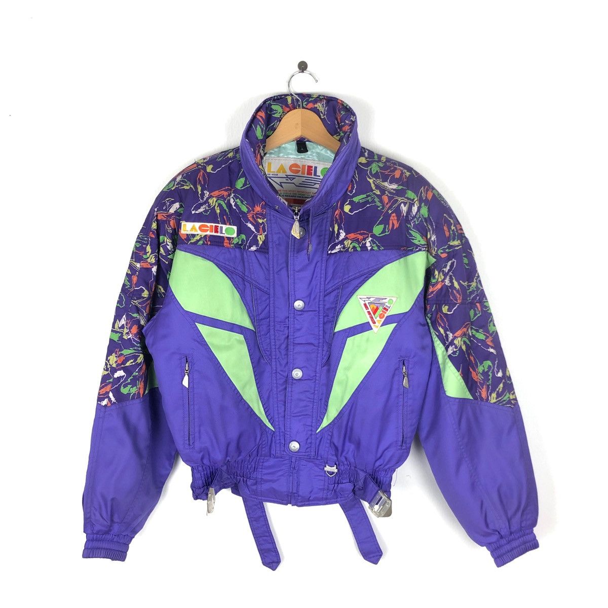 Vintage Lacielo Multicolour Embroidery Skiwear Jacket Size US XL / EU 56 / 4 - 1 Thumbnail