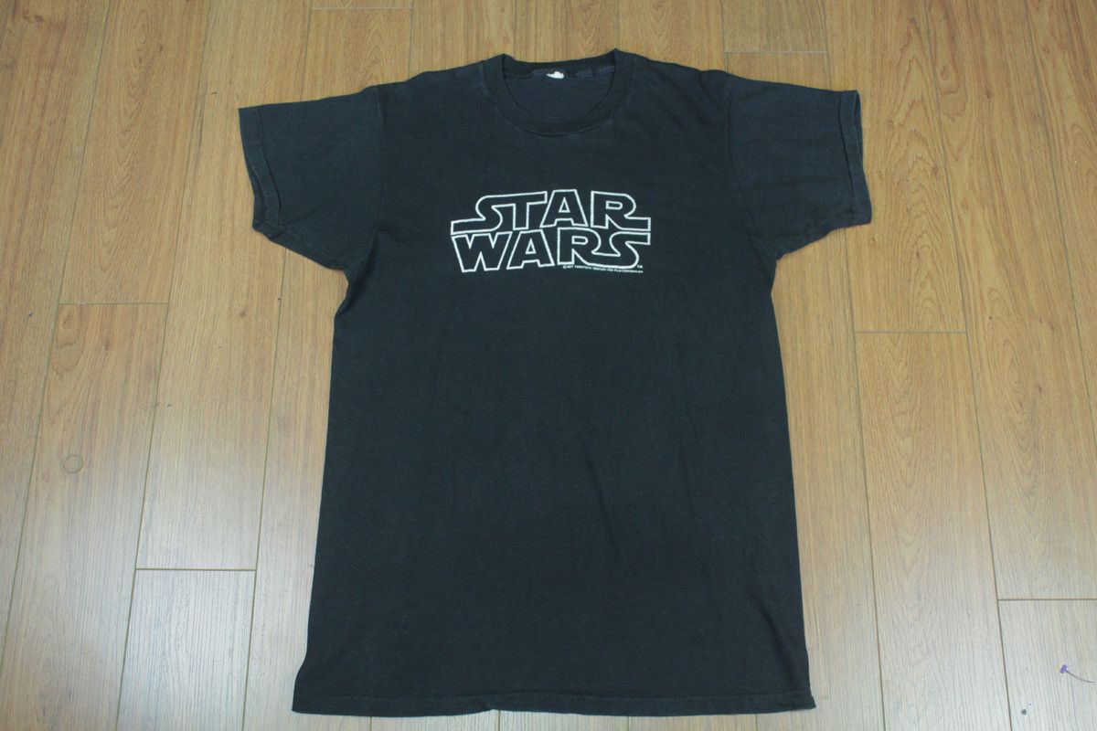 1977 Star Wars May The Force Be With You Tee Vintage Black Original T Shirt