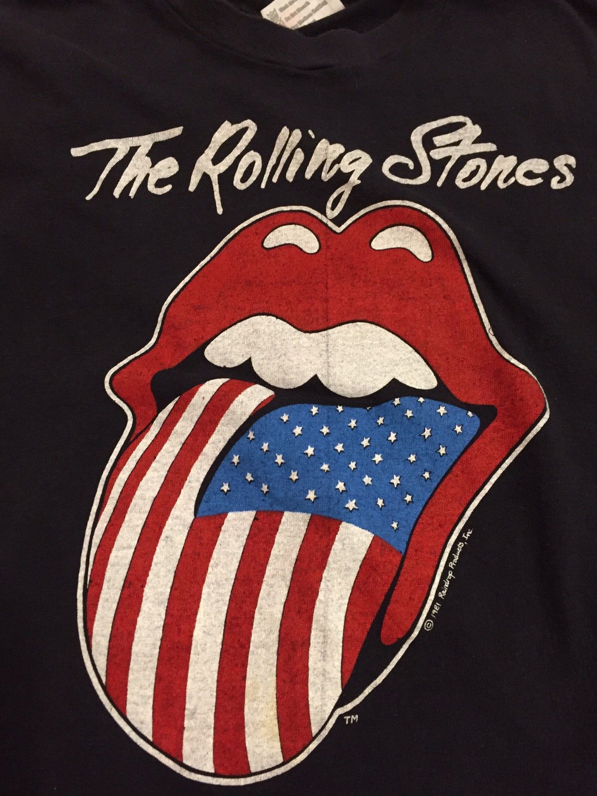 Hanes - ローリング・ストーンズ ベロ Tシャツ 1981年 北米