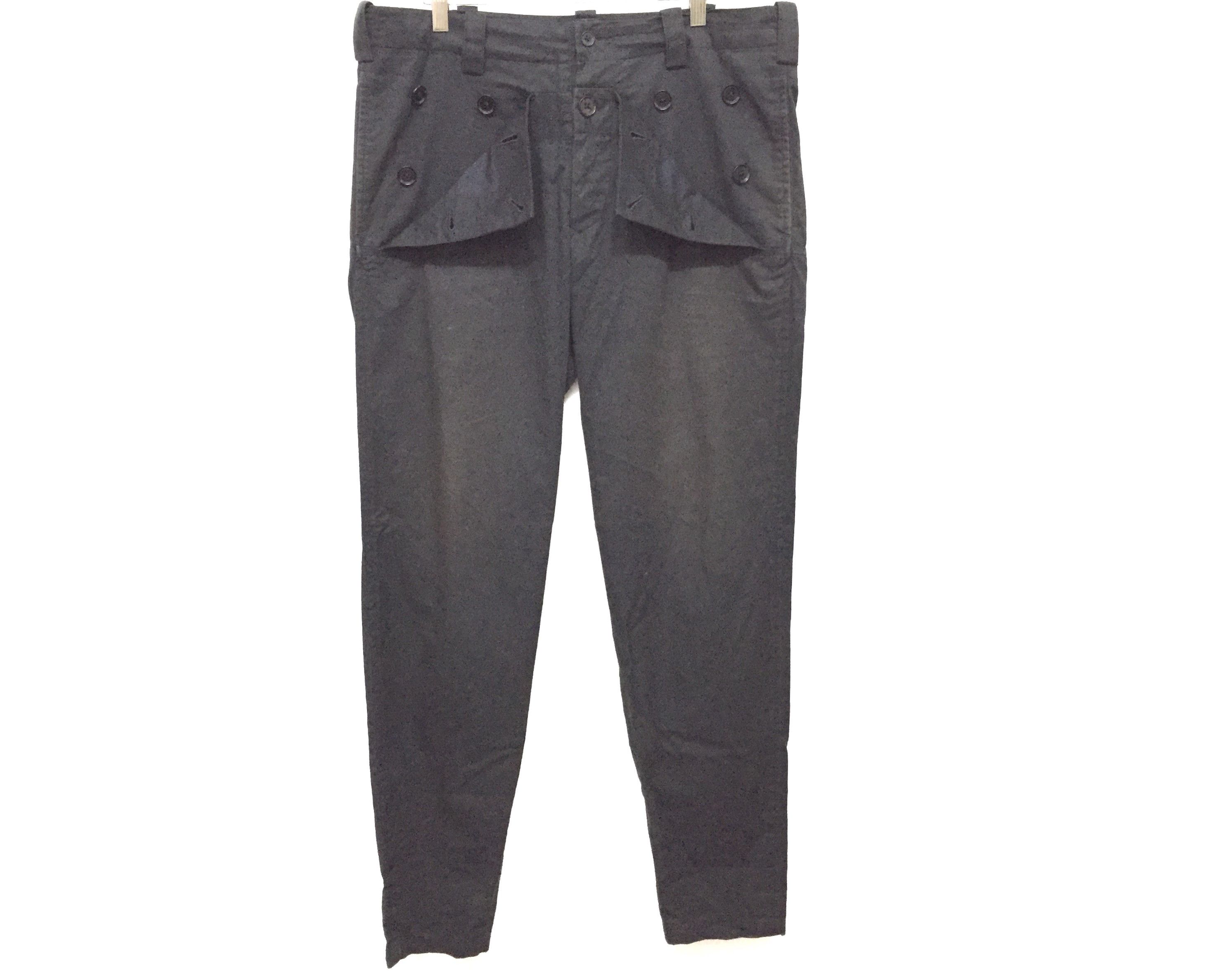 Yohji Yamamoto AW94 Pour Homme Sailor Multibutton pocket Pants Size US 33 - 2 Thumbnail