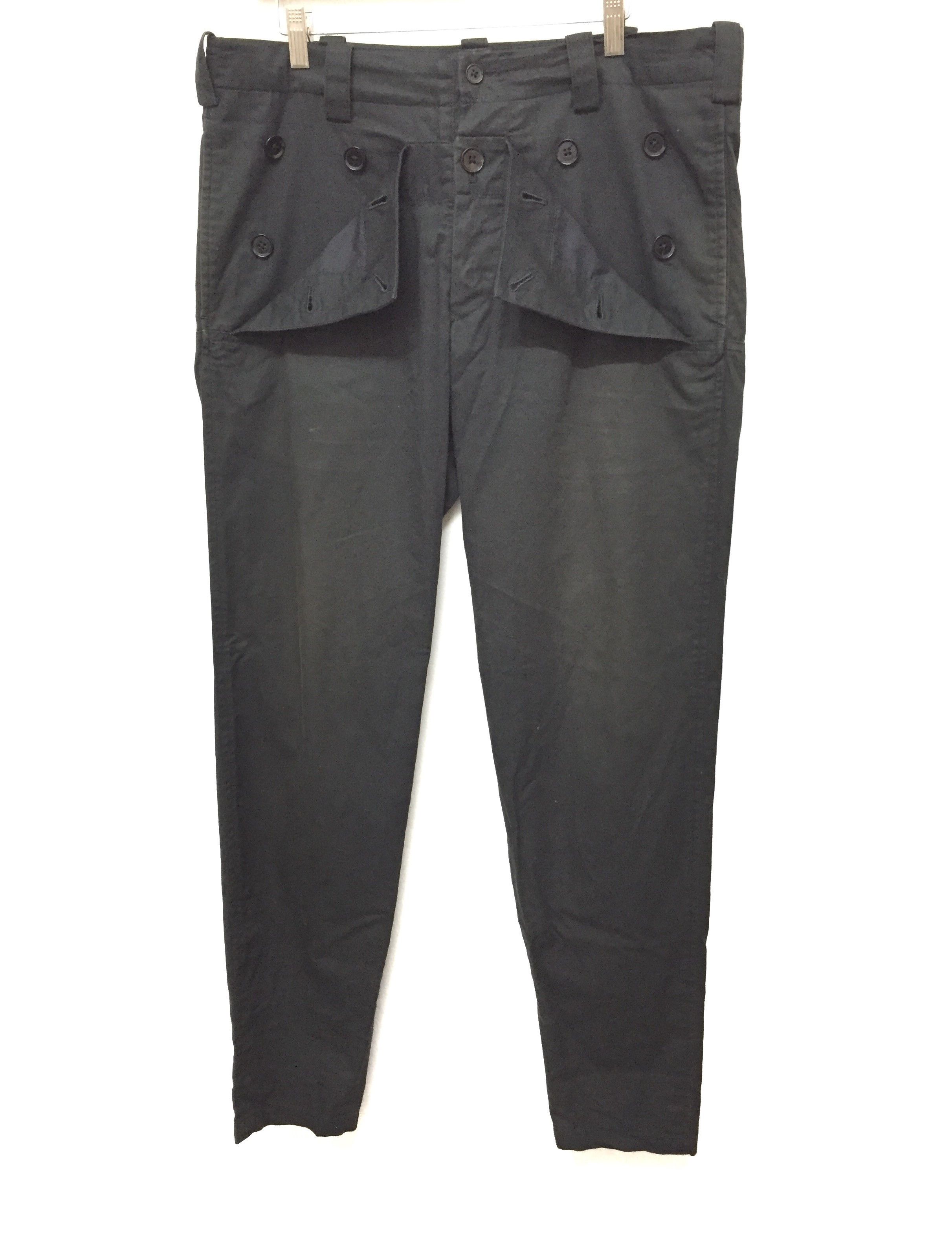 Yohji Yamamoto AW94 Pour Homme Sailor Multibutton pocket Pants Size US 33 - 1 Thumbnail