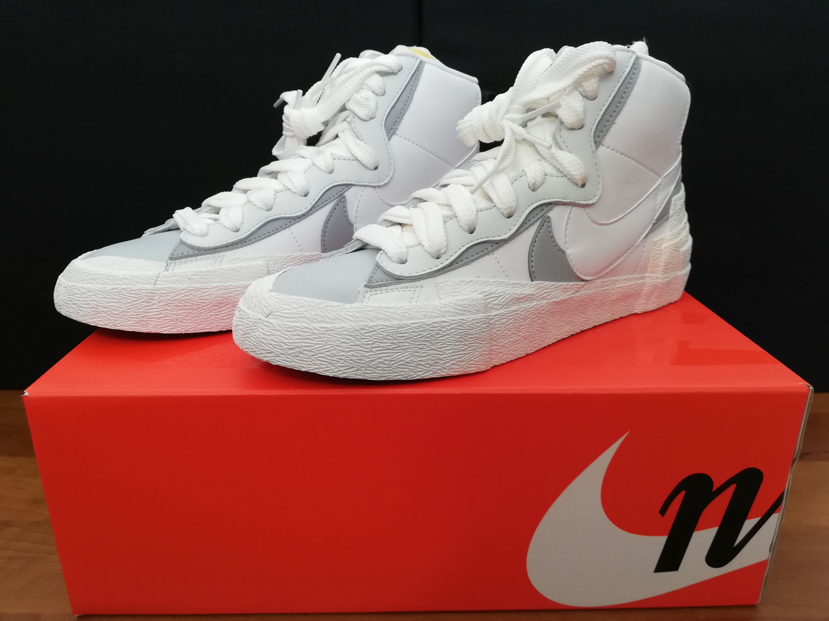 Sacai nike blazer mid white wolf grey on sale