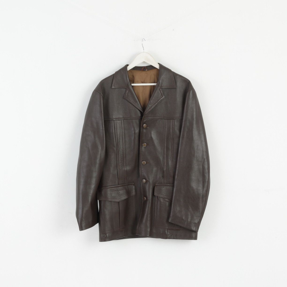 Other Aleksander Men 54 Leather Jacket Brown Norway Blazer 7776 | Grailed