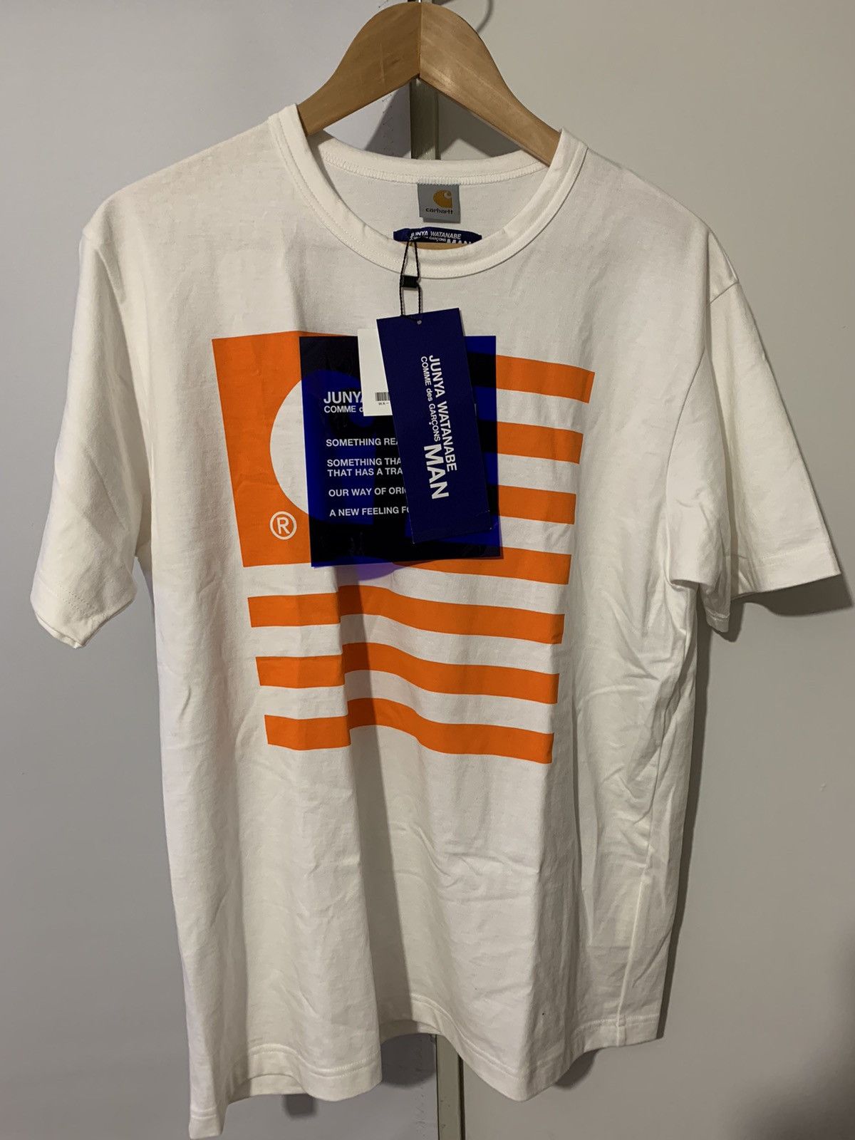 注目コラボ*Junya Watanabe X Carhartt* コットン Tシャツ NWT $350 Junya Watanabe + Carhartt Printed Cotton-Jersey T