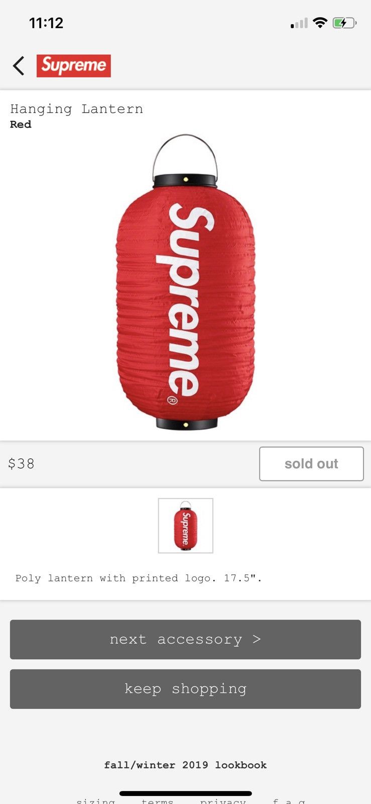 Supreme Supreme Hanging Lantern Red | Grailed