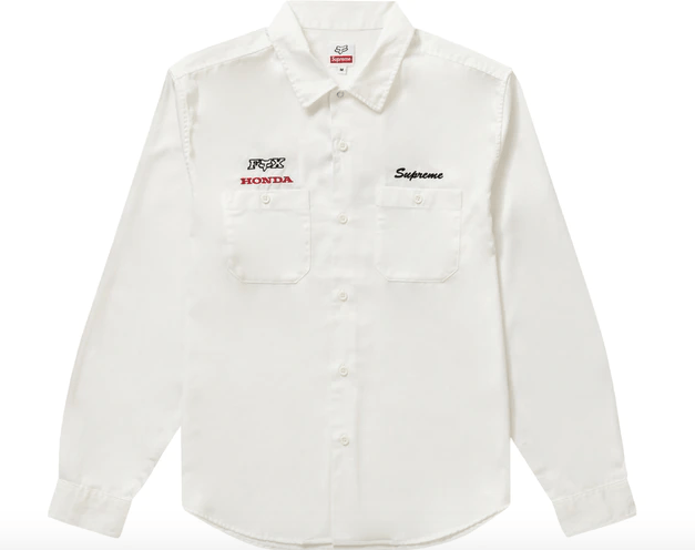 Supreme Supreme Honda Fox Racing Work Shirt Off-White Medium | Grailed