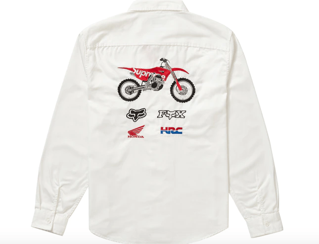 Supreme Supreme Honda Fox Racing Work Shirt Off-White Medium | Grailed
