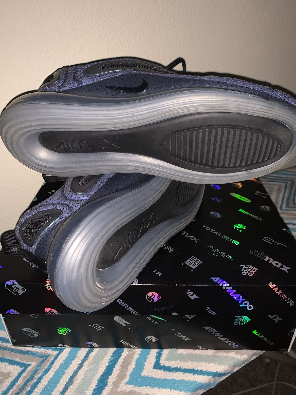 air max 720 northern lights on feet