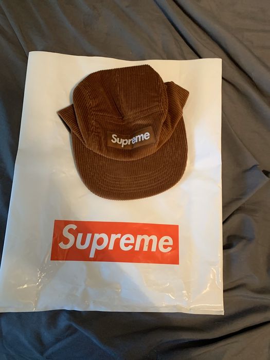 Supreme Brown corduroy supreme hat | Grailed