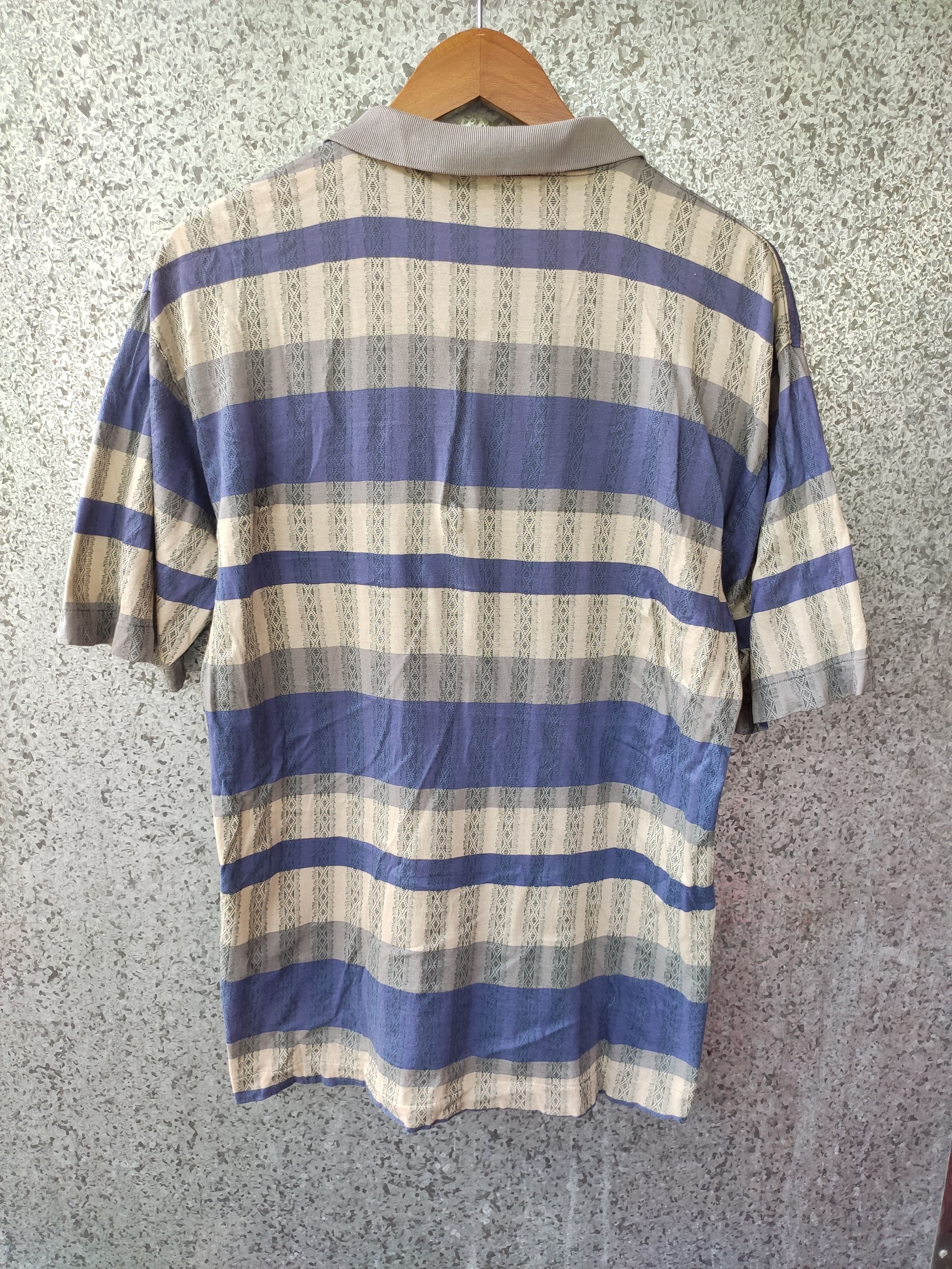 Designer Vintage Zanobetti polo t shirt stripes Size US L / EU 52-54 / 3 - 2 Thumbnail