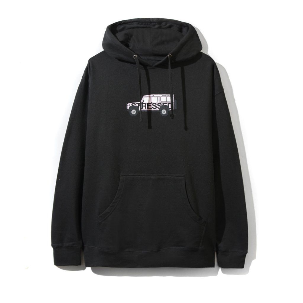 DS SS19 ASSC Pink Logo IWC Safari Black Hoodie in Hand