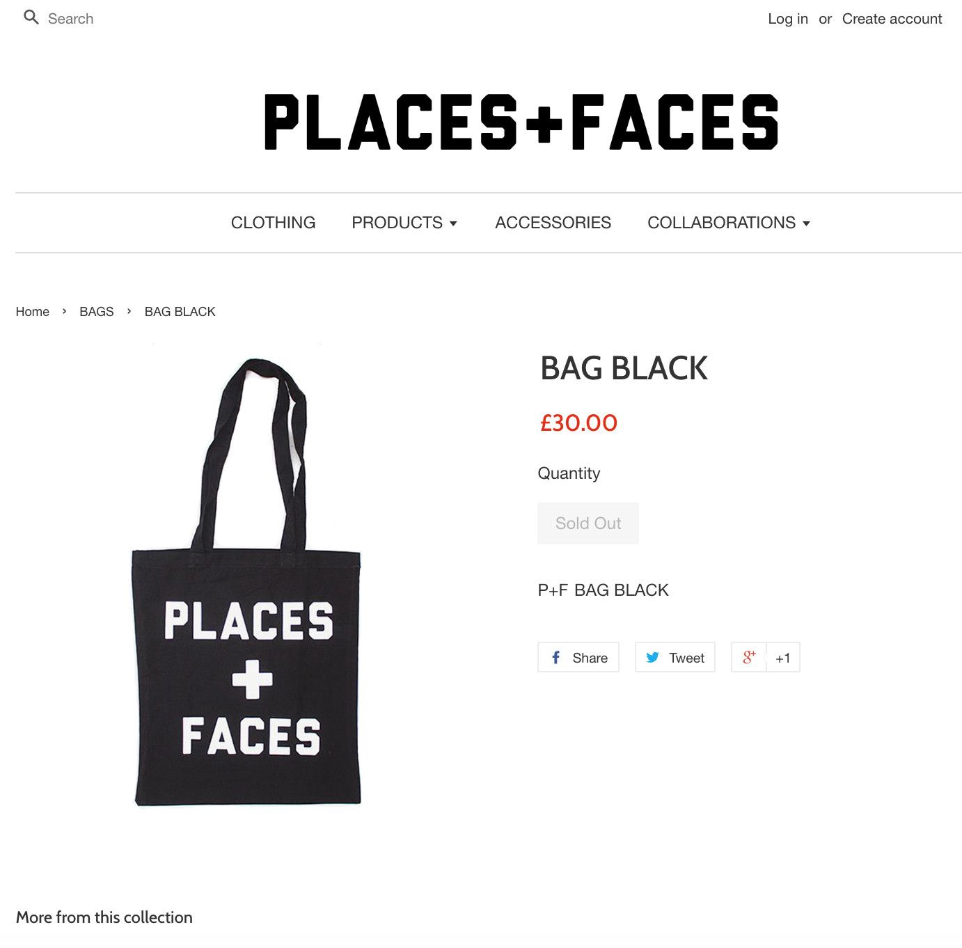 Places + Faces Places + Faces Black Canvas Tote Bag Size ONE SIZE - 3 Thumbnail